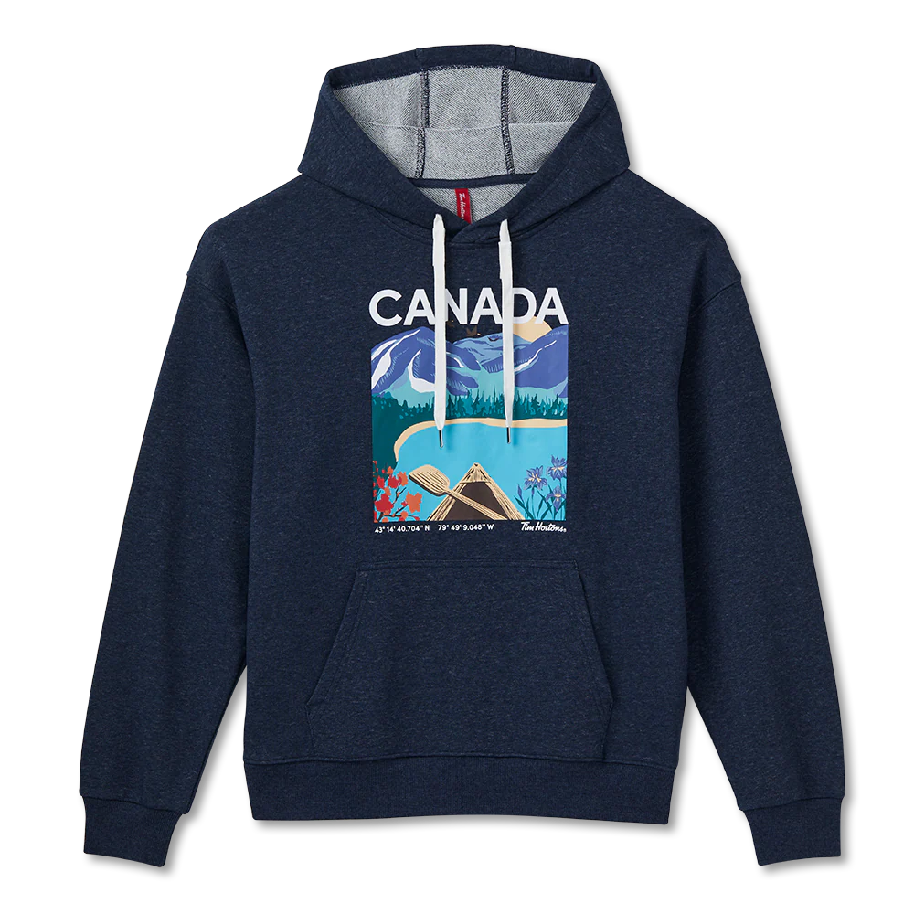 Canada Unisex French Terry Hoodie - Navy Marl - Image 8