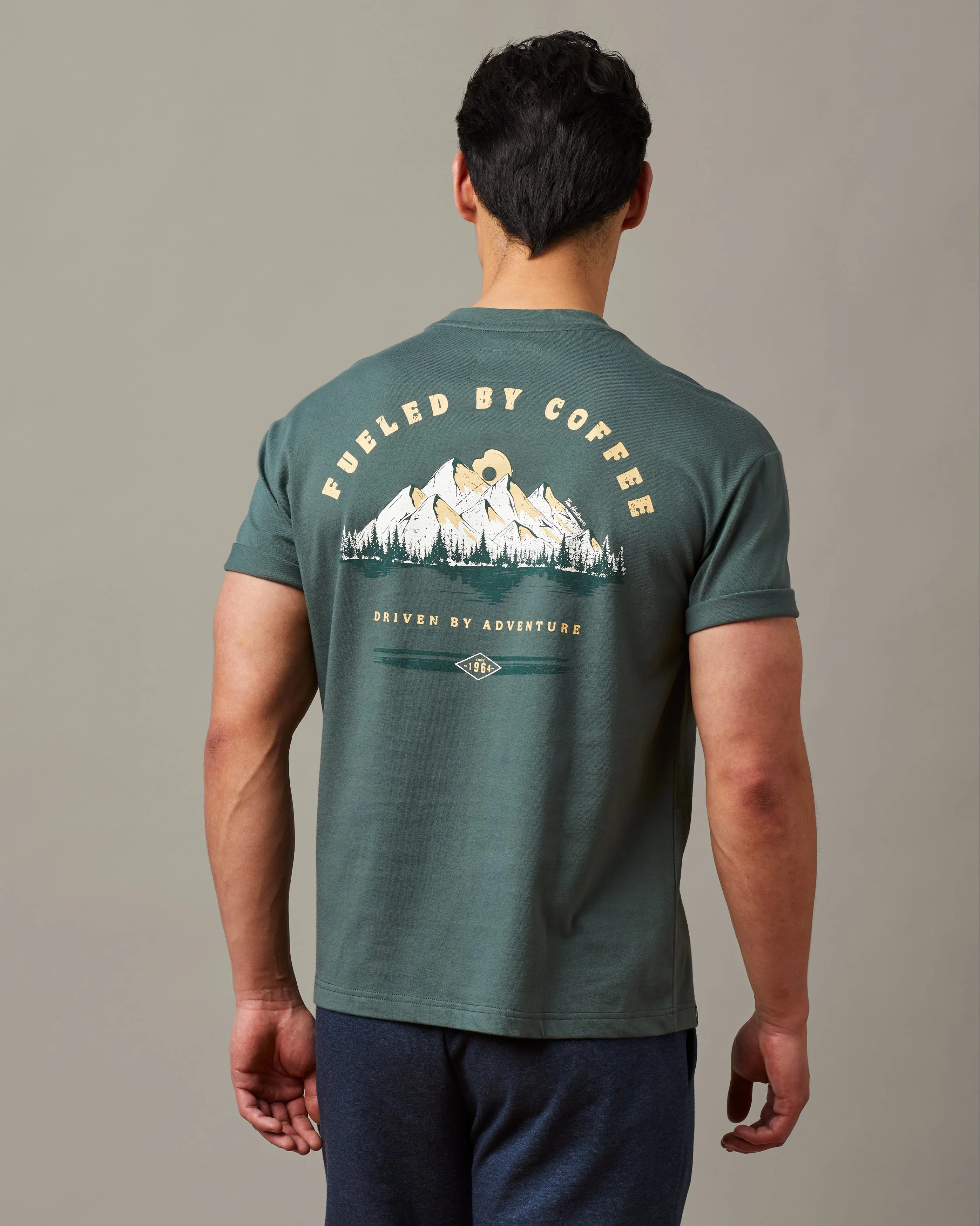 Fueled by Coffee Unisex T-Shirt - Forest Green - Image 2