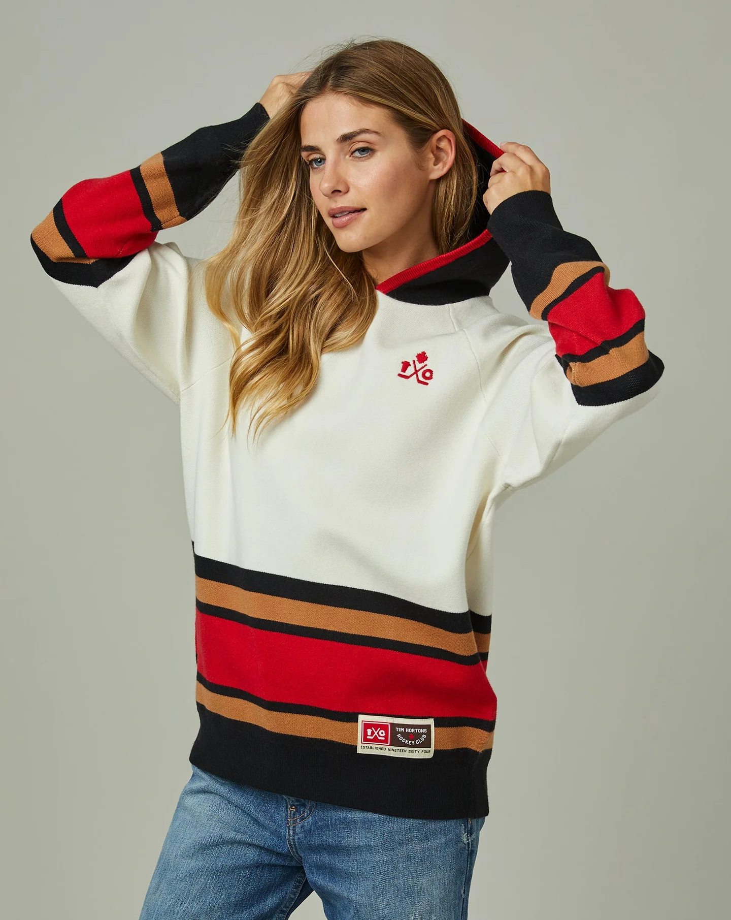 Hockey Unisex Knit Hoodie - Image 3