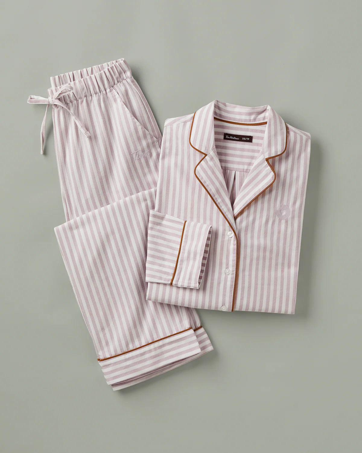 Pink Stripe Cotton Pajama Set - Image 5