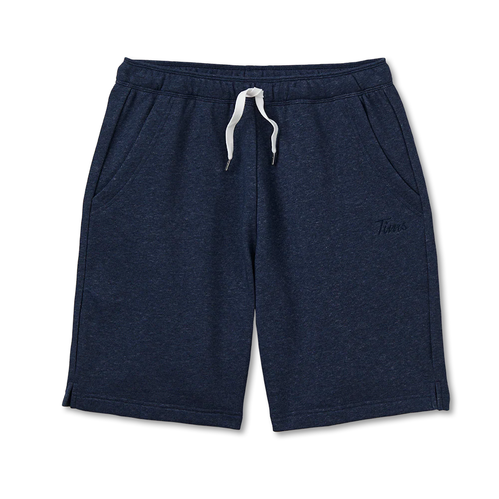 Tims Unisex French Terry Shorts - Navy Marl 9" - Image 7