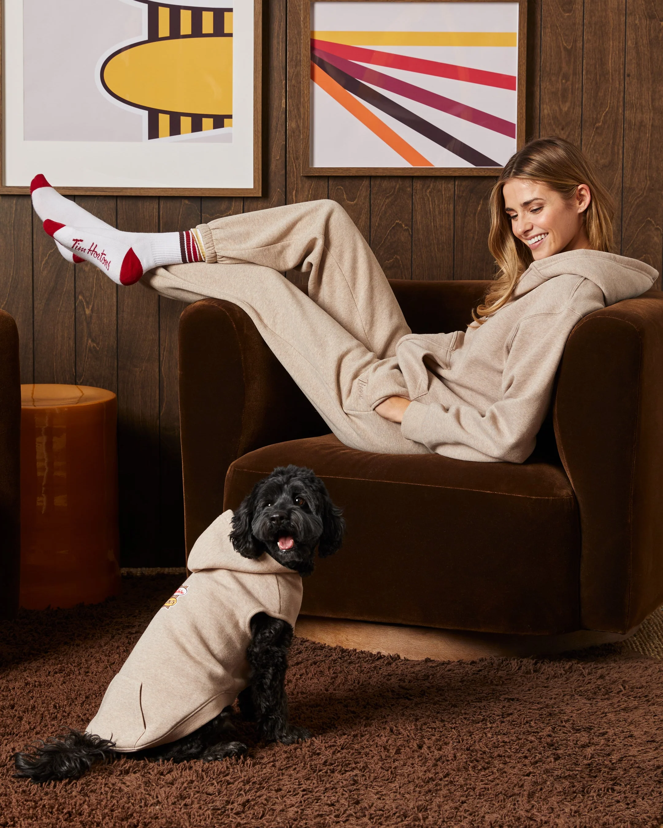 Retro Logo Pet Hoodie - Iced Capp® Marl - Image 4