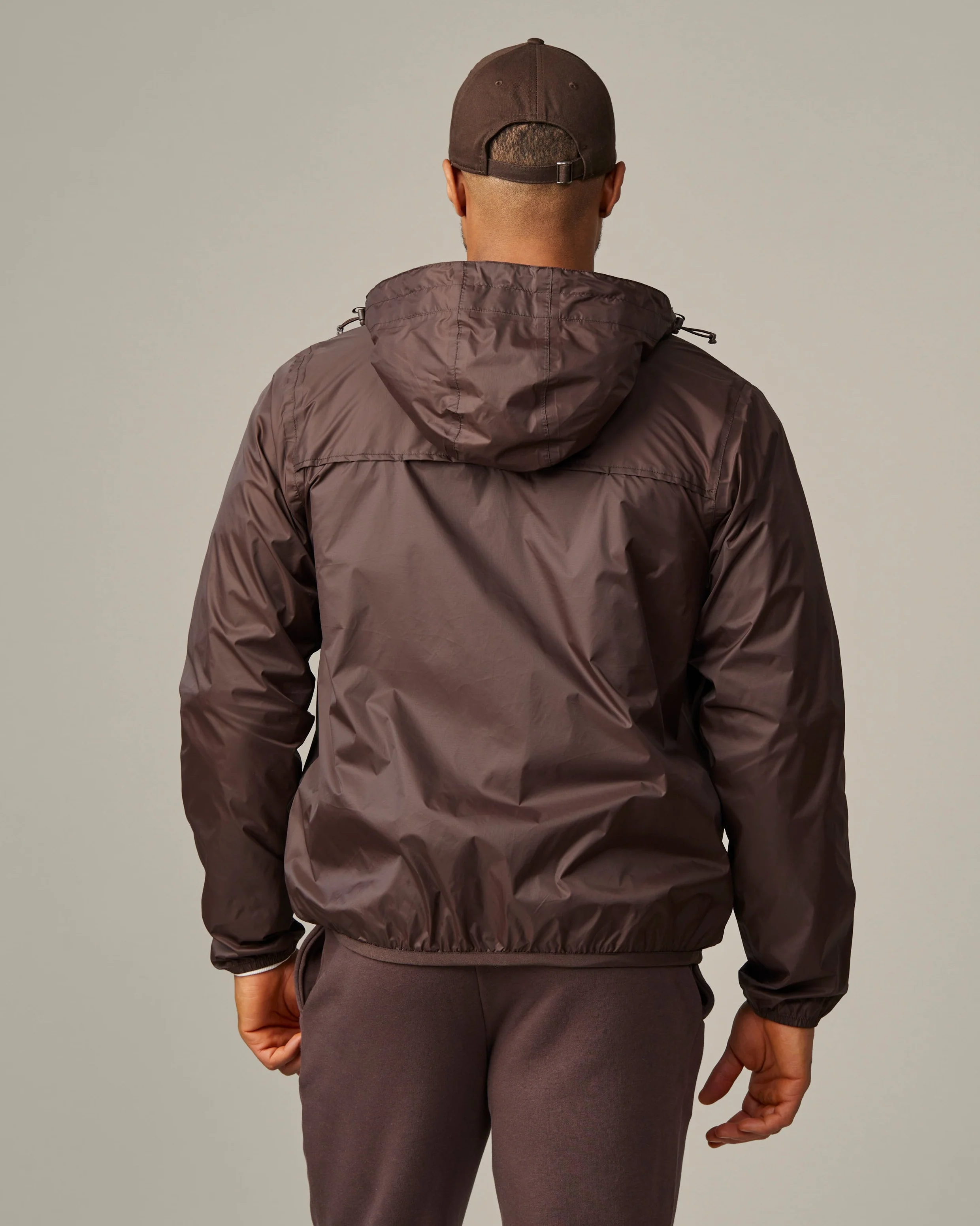 Retro Logo Unisex Packable Jacket - Espresso - Image 3